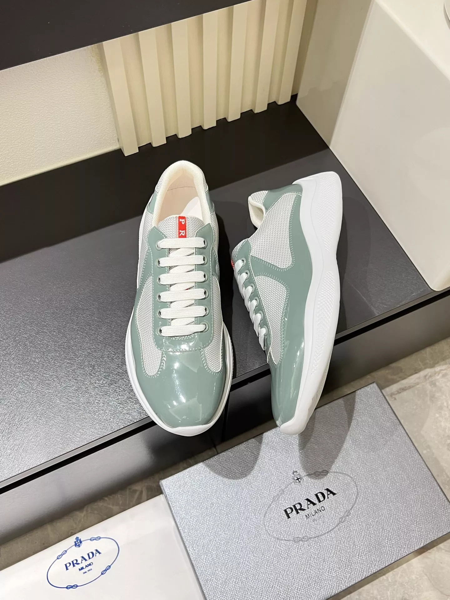 Prada Casual Shoes For Men Breathable 7563