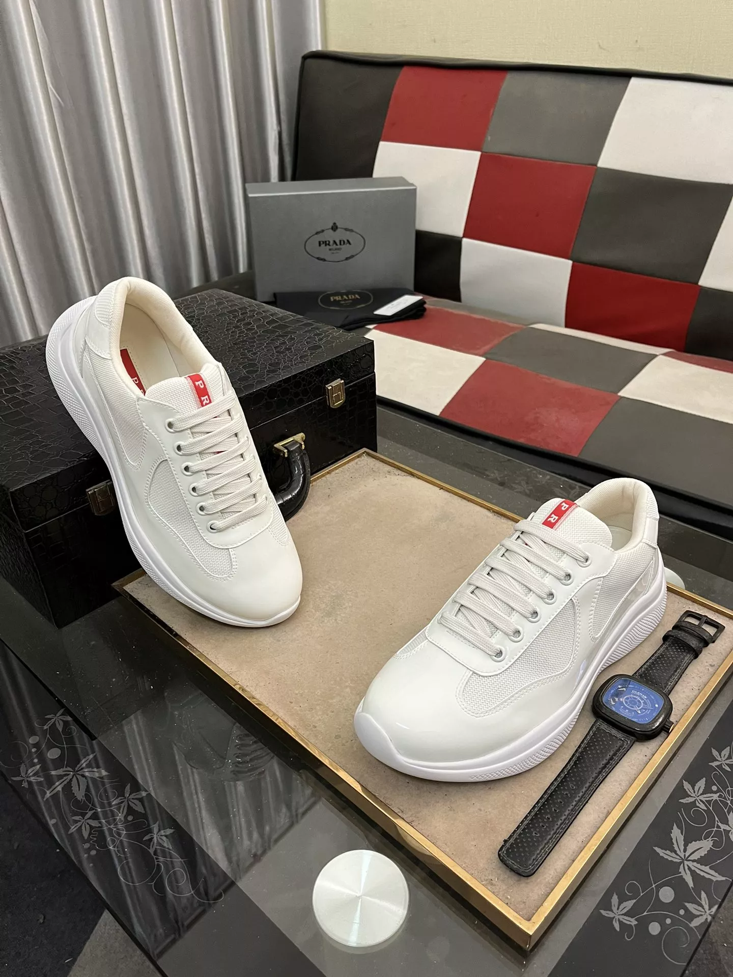 Prada Casual Shoes For Men Durable 2073
