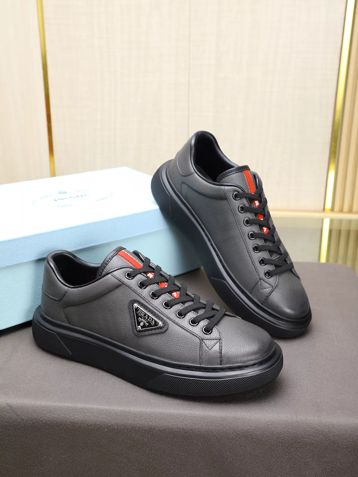 Prada Casual Shoes For Men Soft 9078