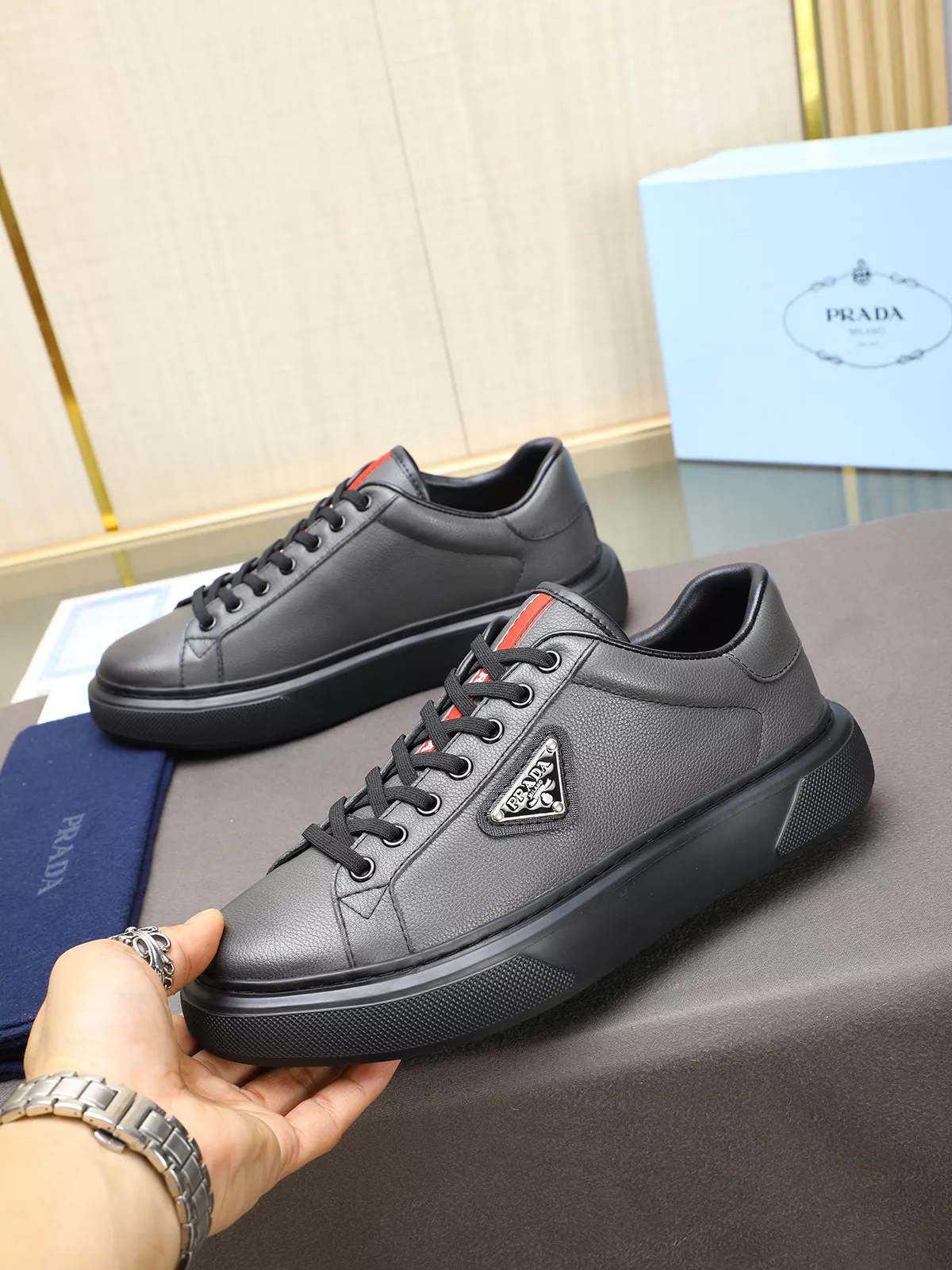 Prada Casual Shoes For Men Soft 9078