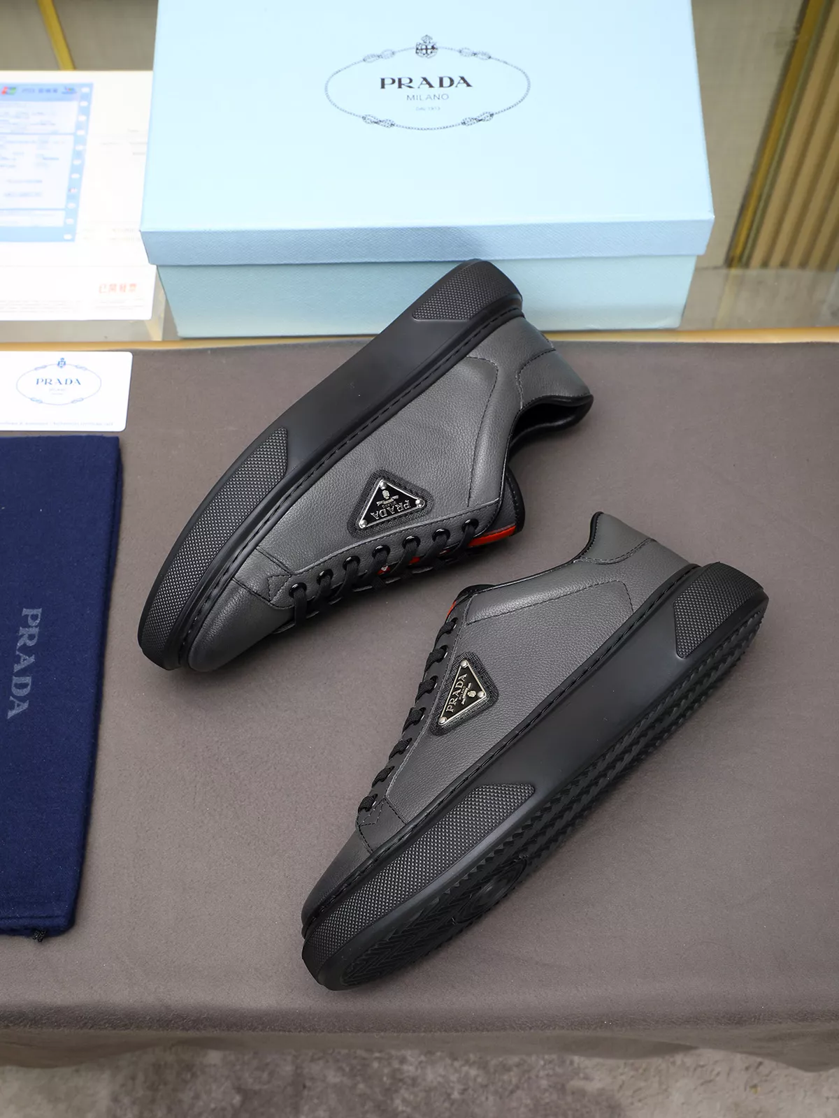 Prada Casual Shoes For Men Soft 9078