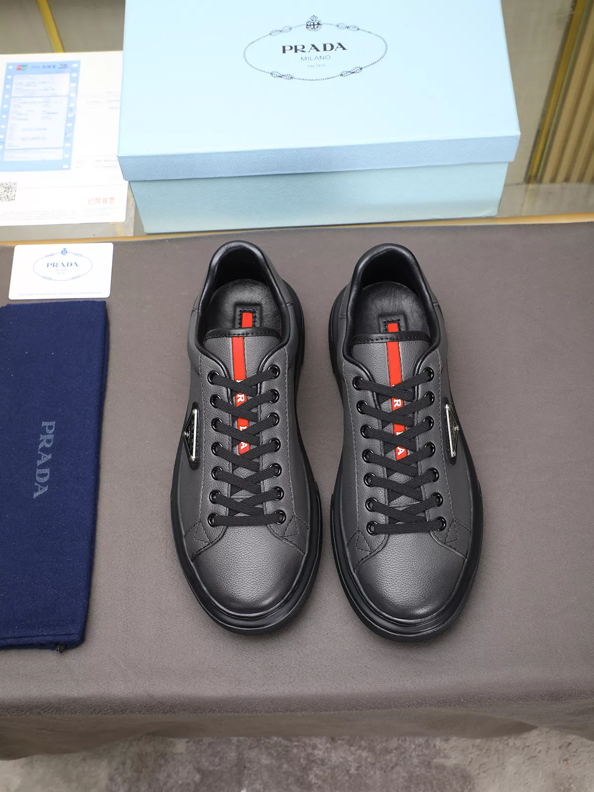 Prada Casual Shoes For Men Soft 9078