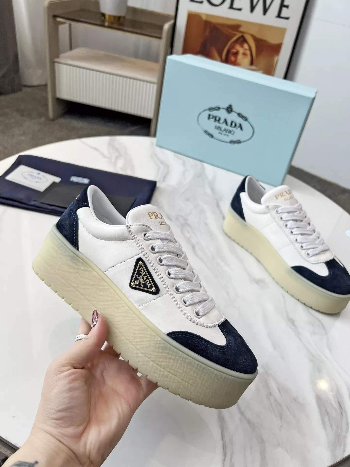 Prada Casual Shoes For Women Durable 4922