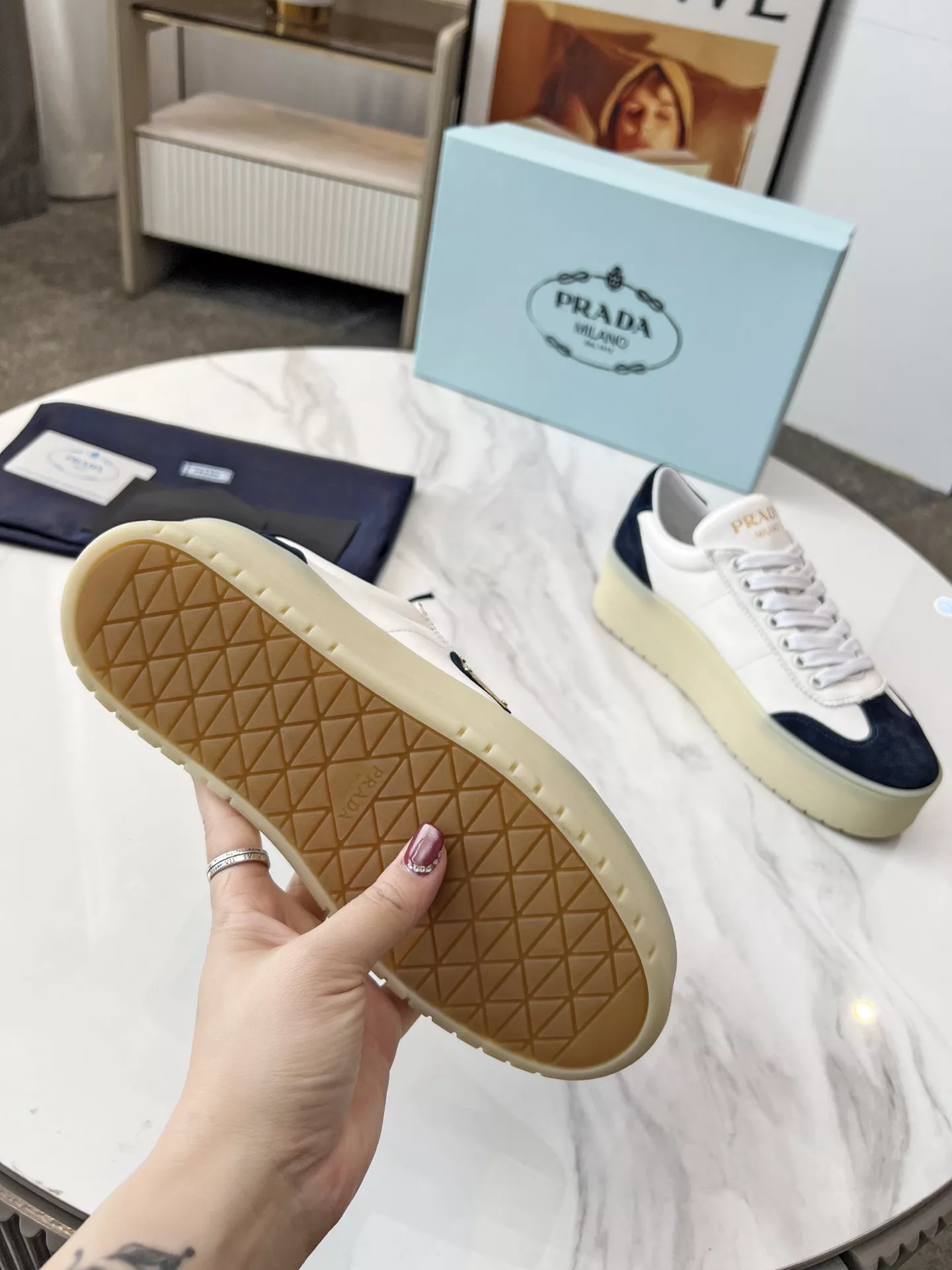 Prada Casual Shoes For Women Durable 4922