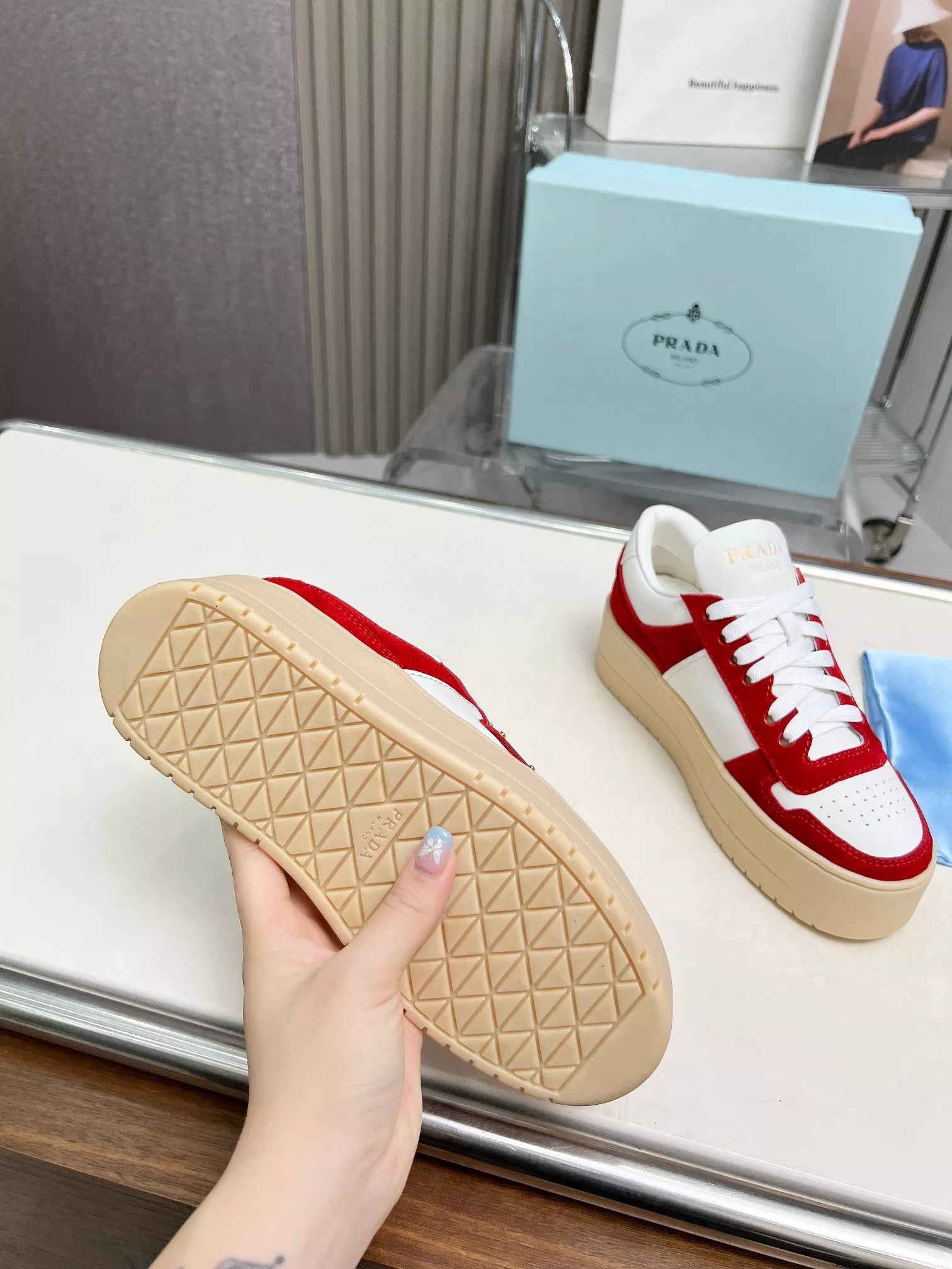 Prada Casual Shoes For Women Reliable 8248
