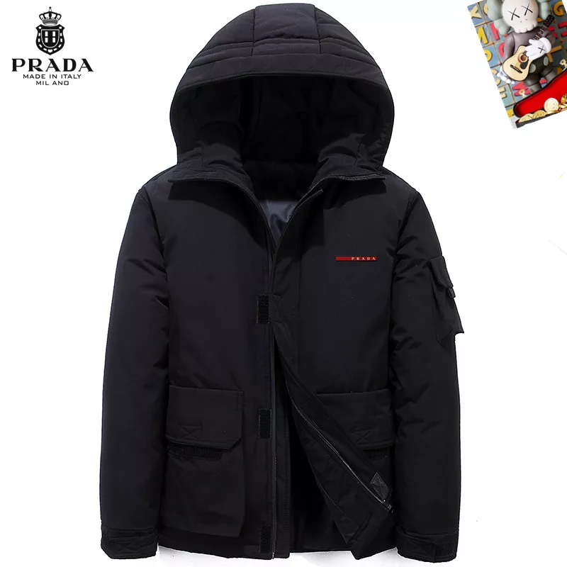 Prada Down Feather Coat Long Sleeved For Men EasyMatch 5146
