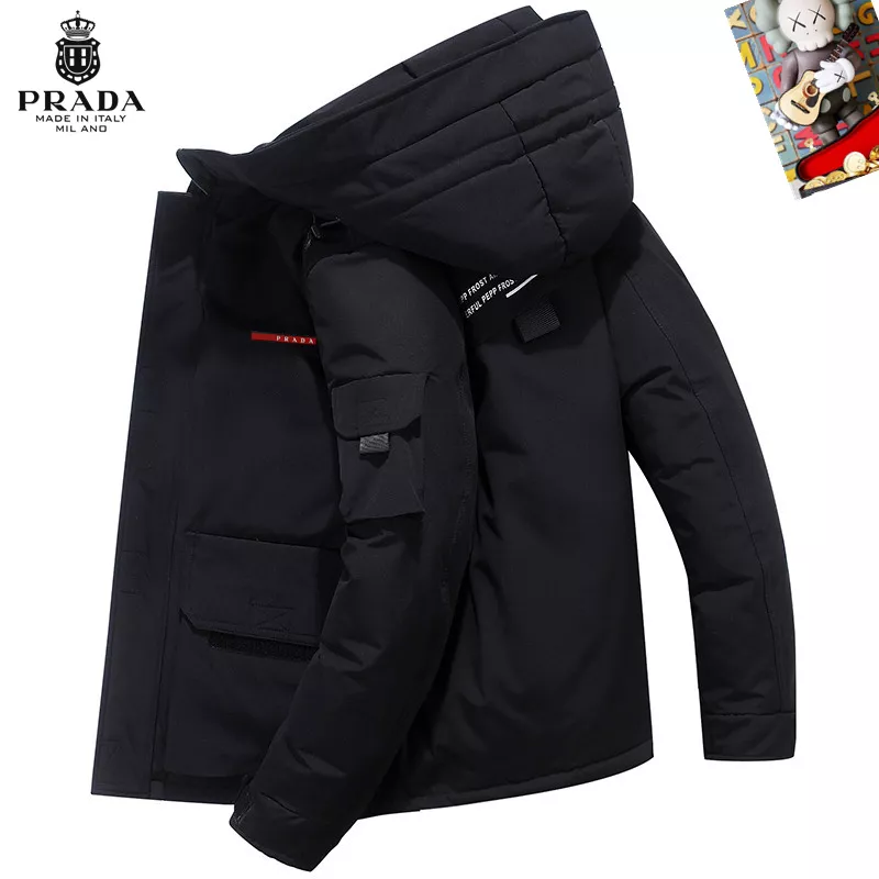 Prada Down Feather Coat Long Sleeved For Men EasyMatch 5146