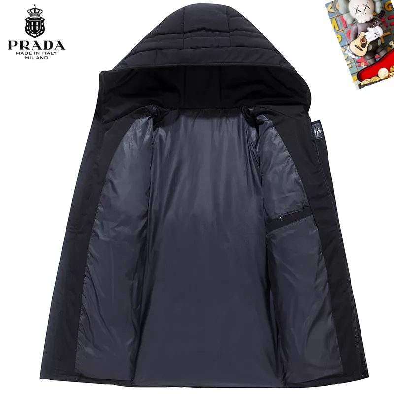 Prada Down Feather Coat Long Sleeved For Men EasyMatch 5146
