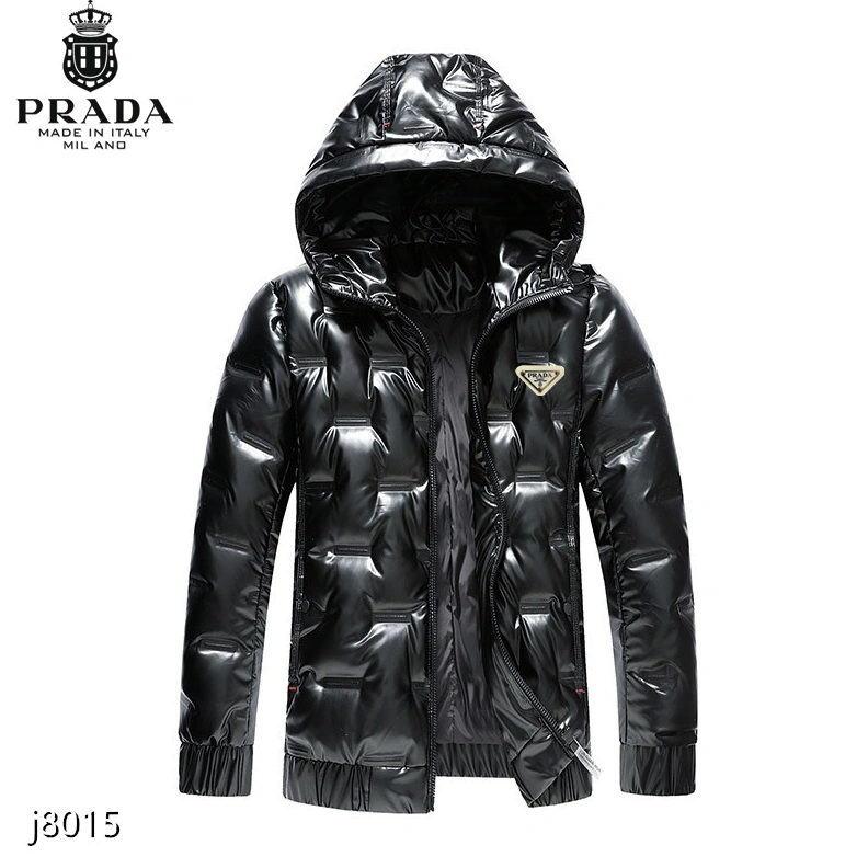 Prada Down Feather Coat Long Sleeved For Men Flexible 3683
