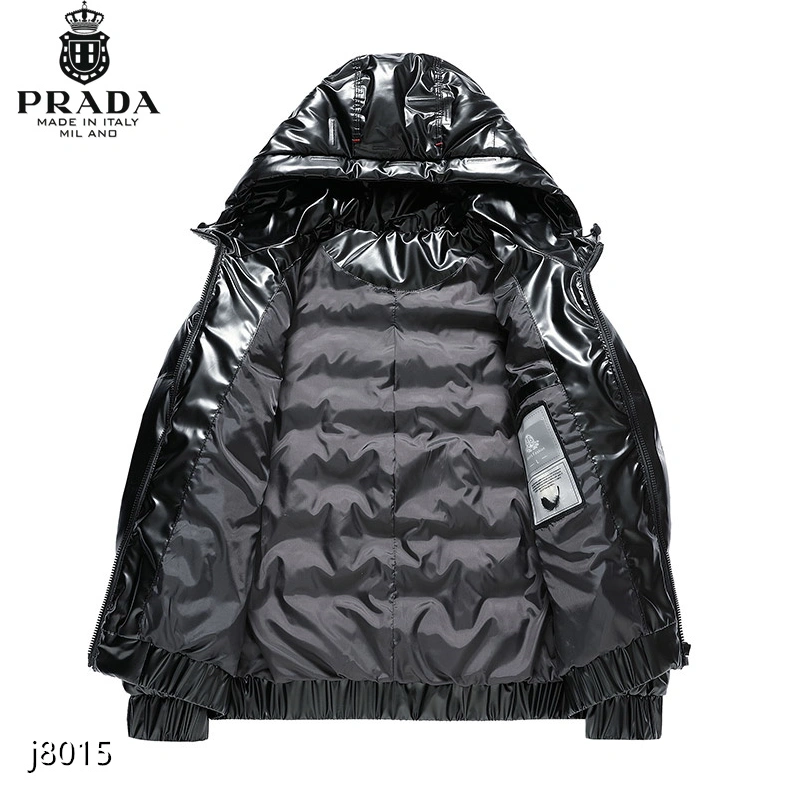 Prada Down Feather Coat Long Sleeved For Men Flexible 3683