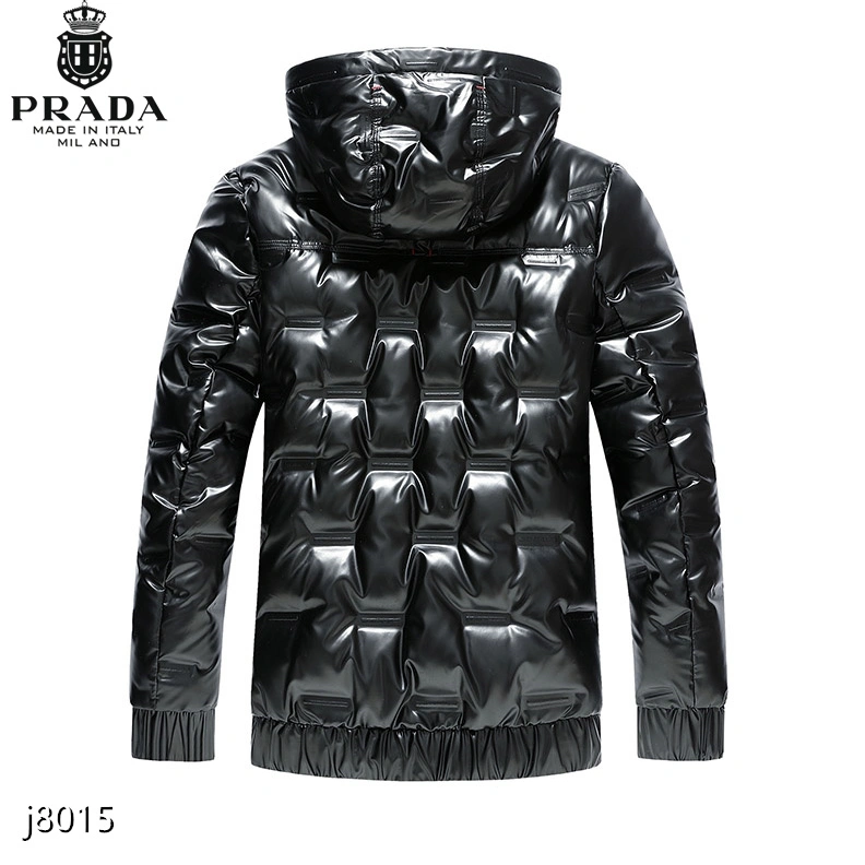 Prada Down Feather Coat Long Sleeved For Men Flexible 3683