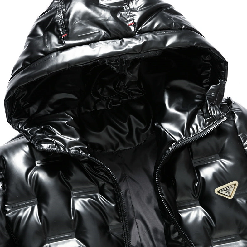 Prada Down Feather Coat Long Sleeved For Men Flexible 3683