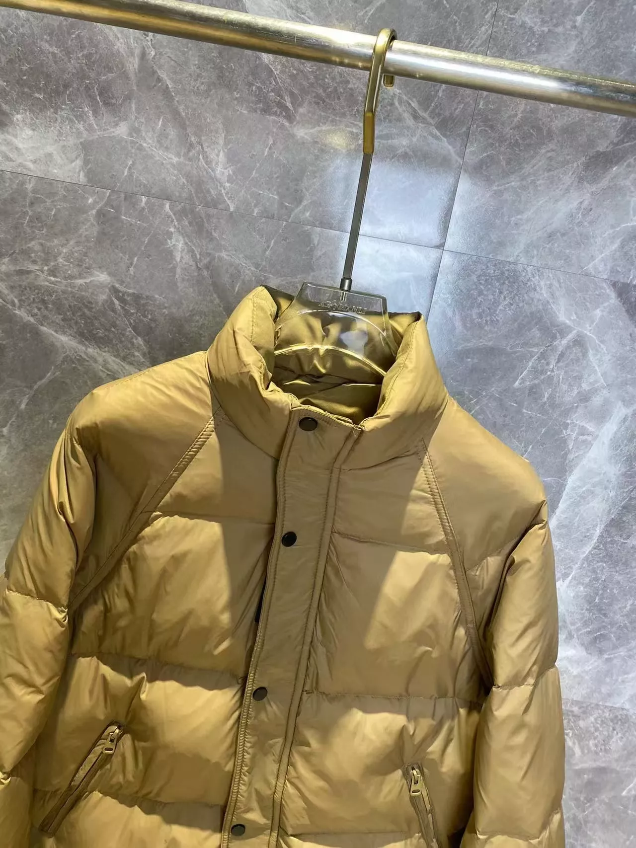 Prada Down Feather Coat Long Sleeved For Men Stylish 8227