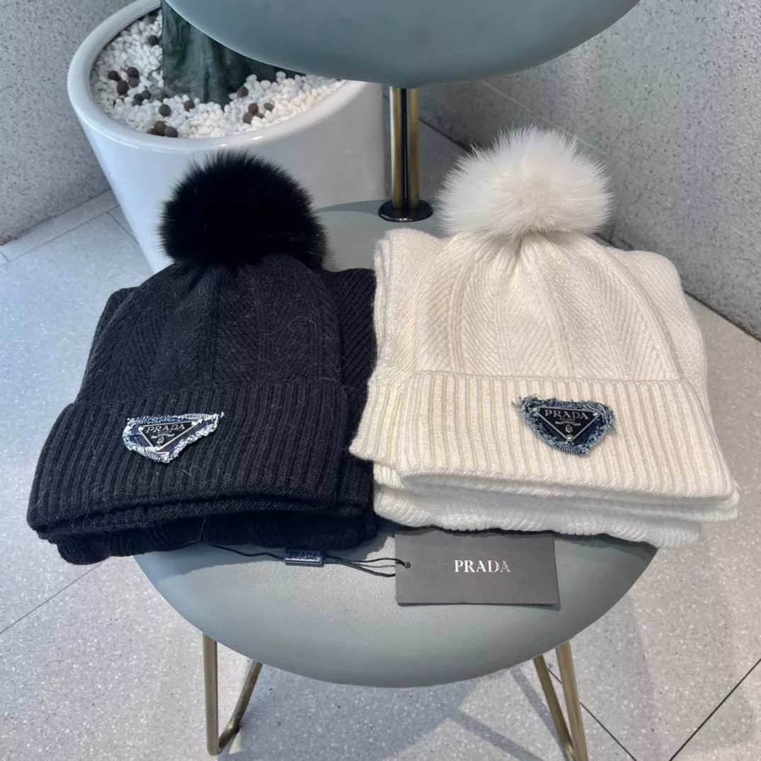 Prada Hat and Scarf Set Trendsetting 9490