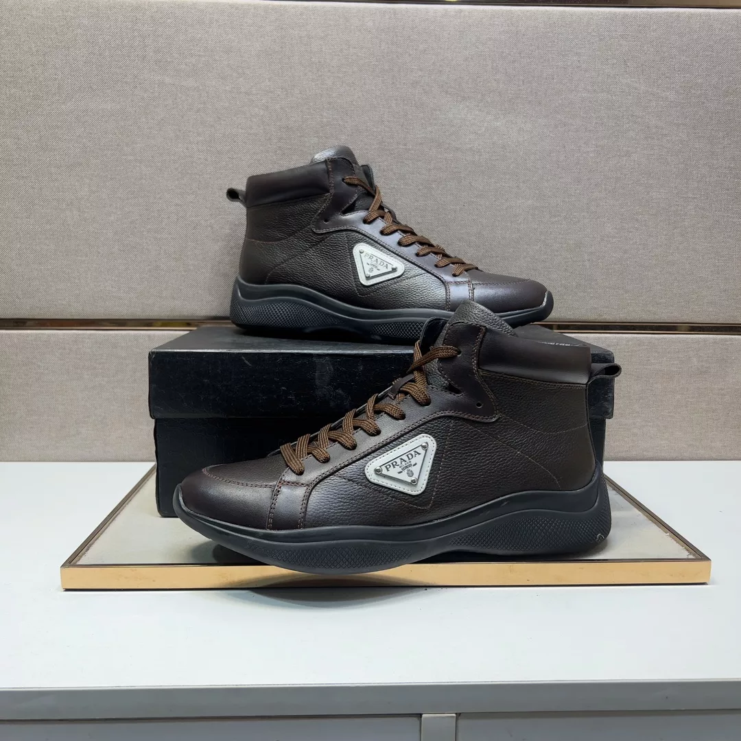 Prada High Top Shoes For Men Bold 6145