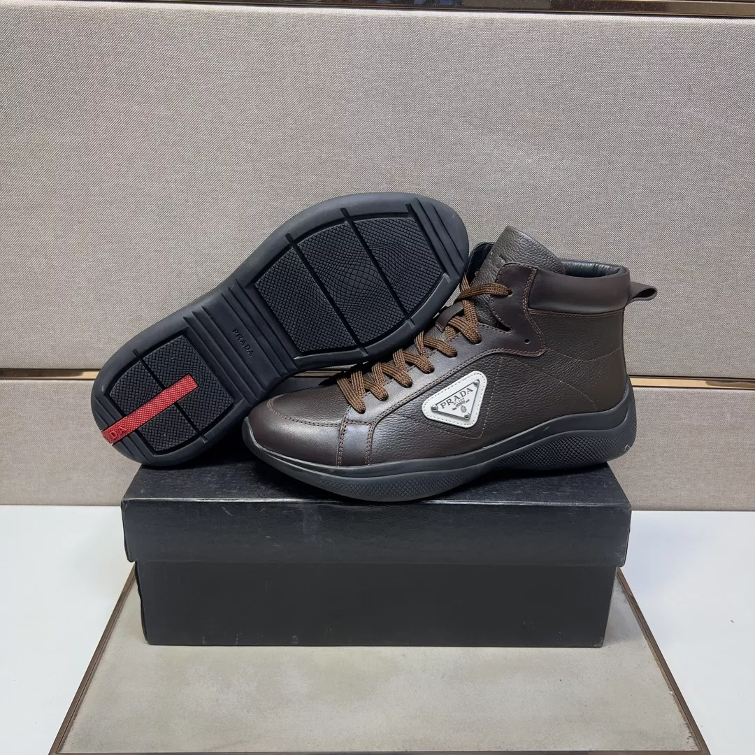 Prada High Top Shoes For Men Bold 6145