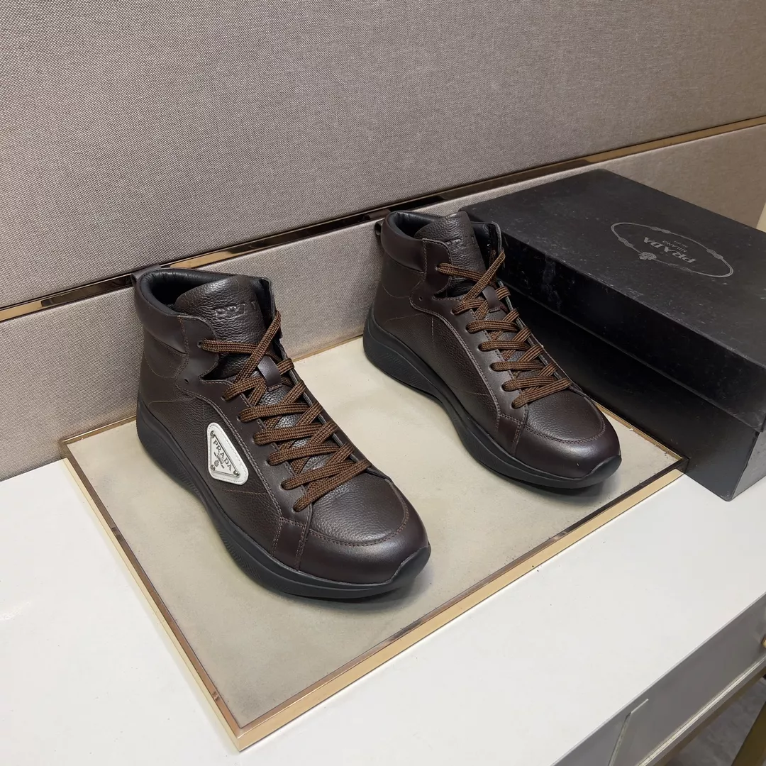 Prada High Top Shoes For Men Bold 6145