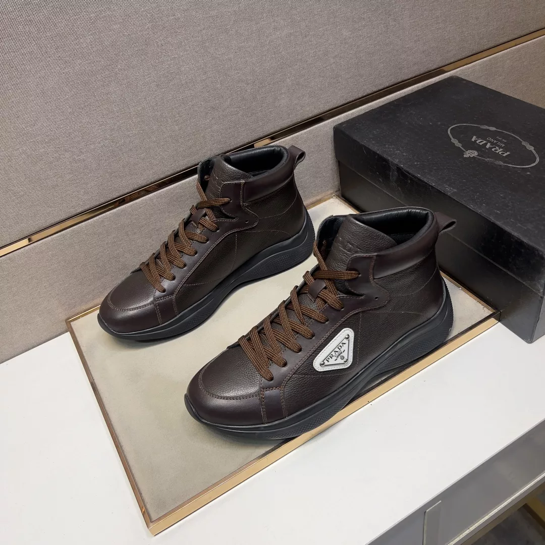 Prada High Top Shoes For Men Bold 6145