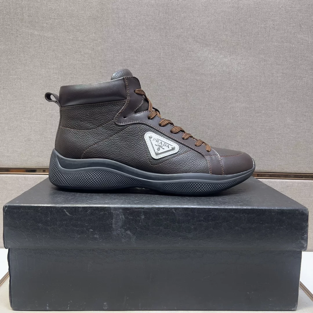 Prada High Top Shoes For Men Bold 6145