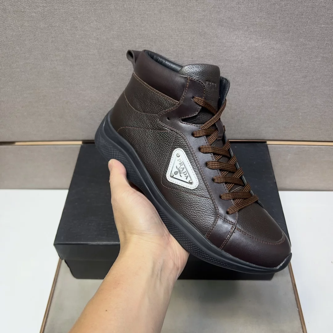 Prada High Top Shoes For Men Bold 6145