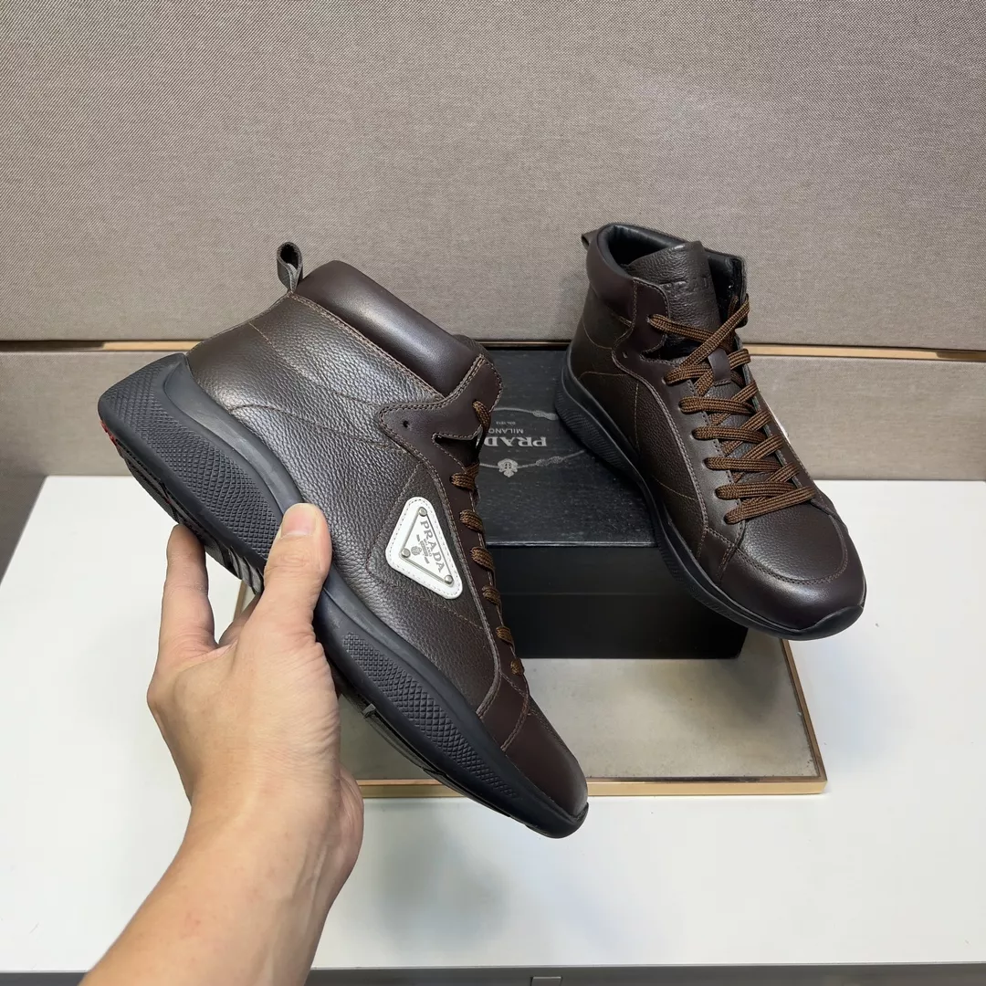Prada High Top Shoes For Men Bold 6145