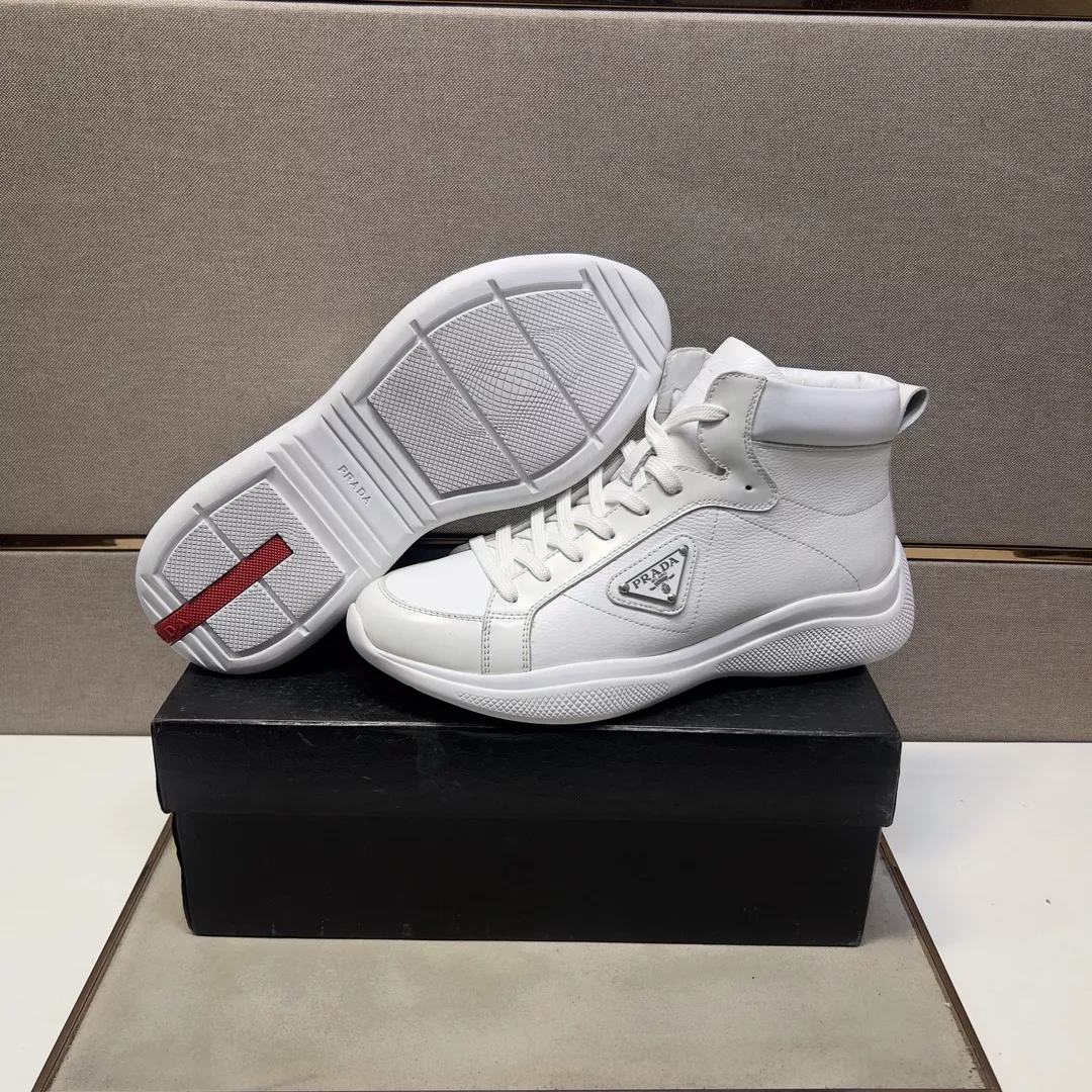 Prada High Top Shoes For Men Durable 3082