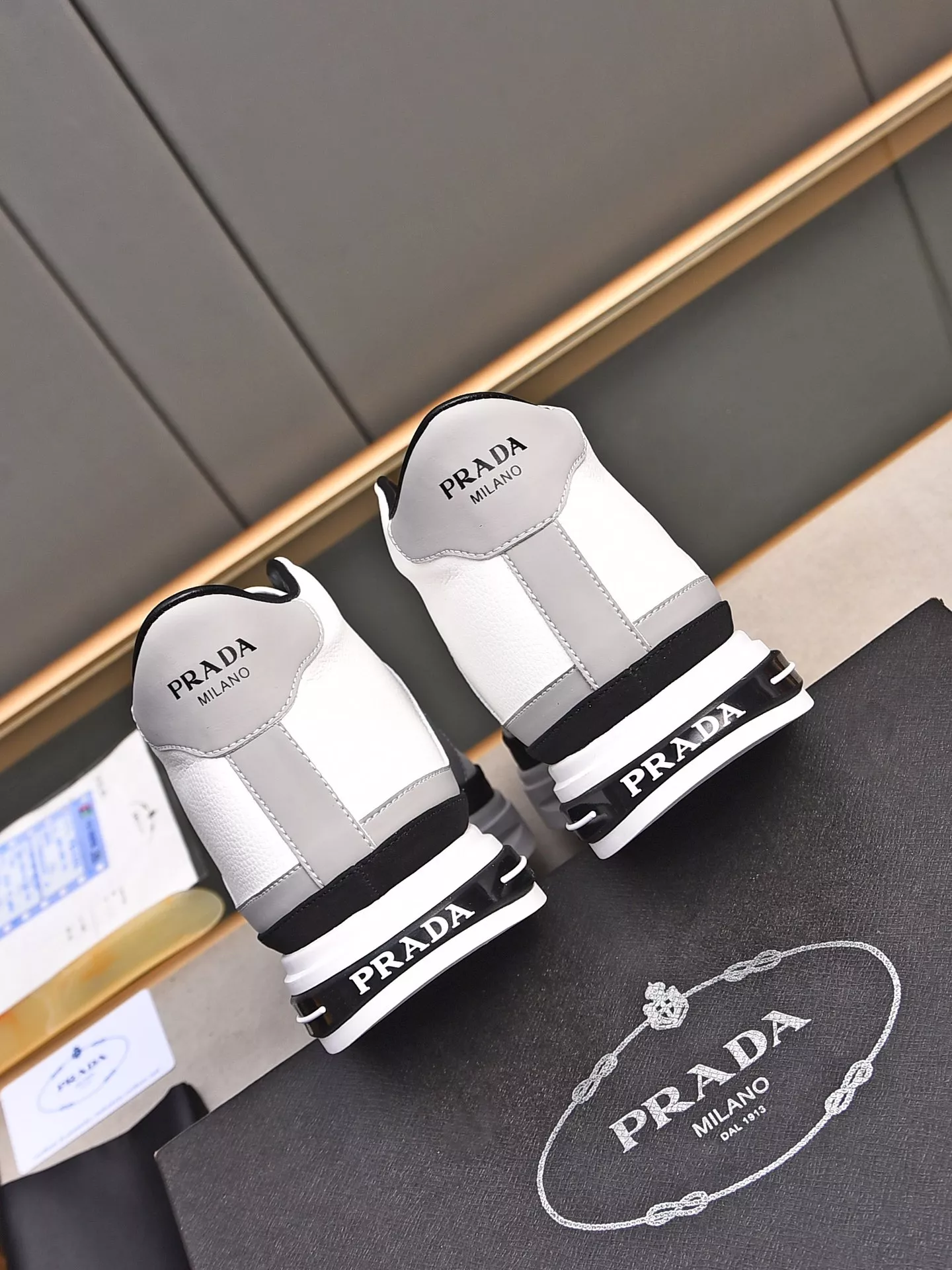 Prada High Top Shoes For Men Durable 7937