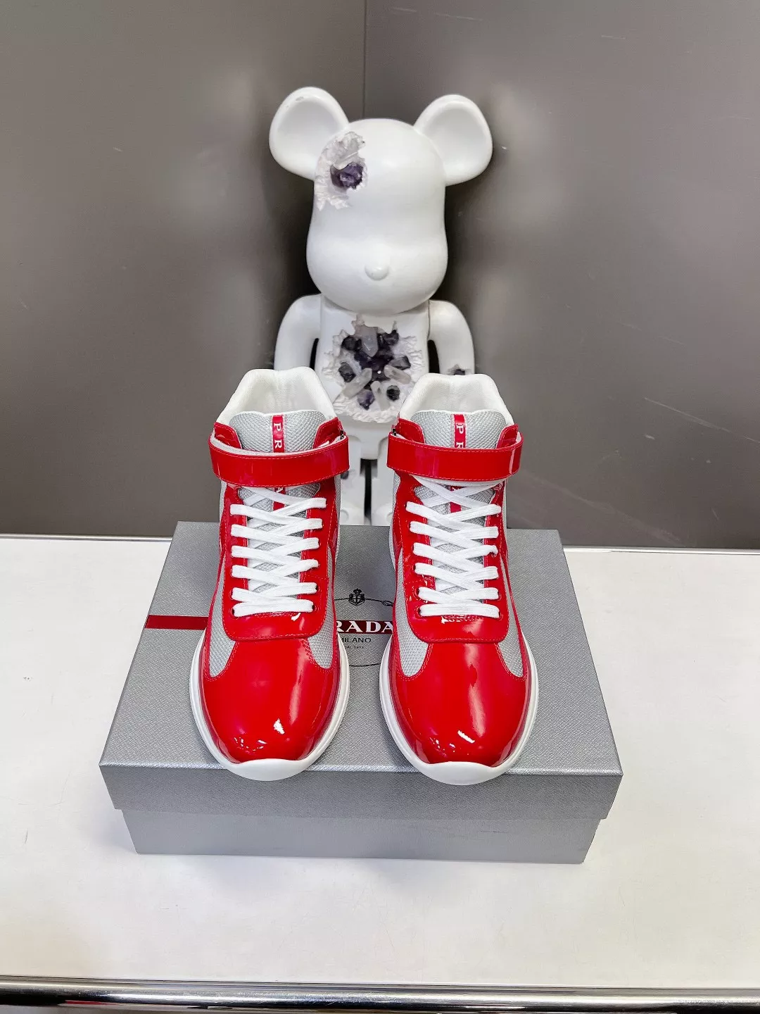 Prada High Top Shoes For Men Elegant 2637
