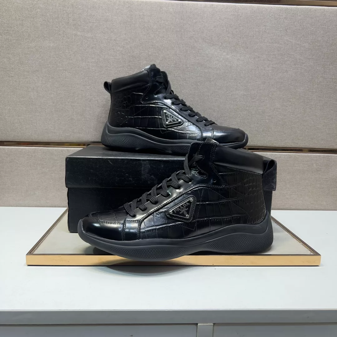 Prada High Top Shoes For Men Lightweight 2899