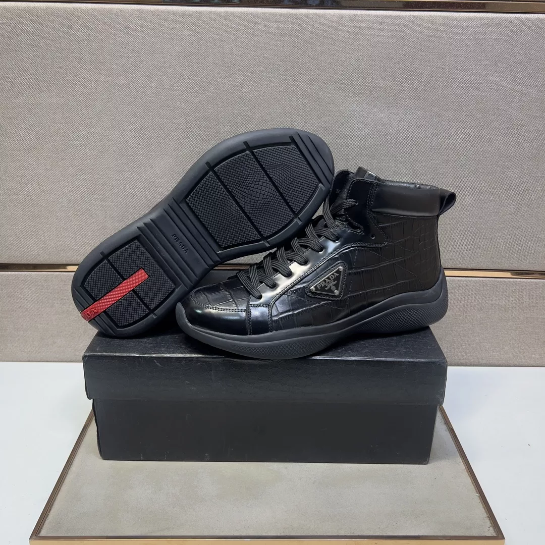 Prada High Top Shoes For Men Lightweight 2899