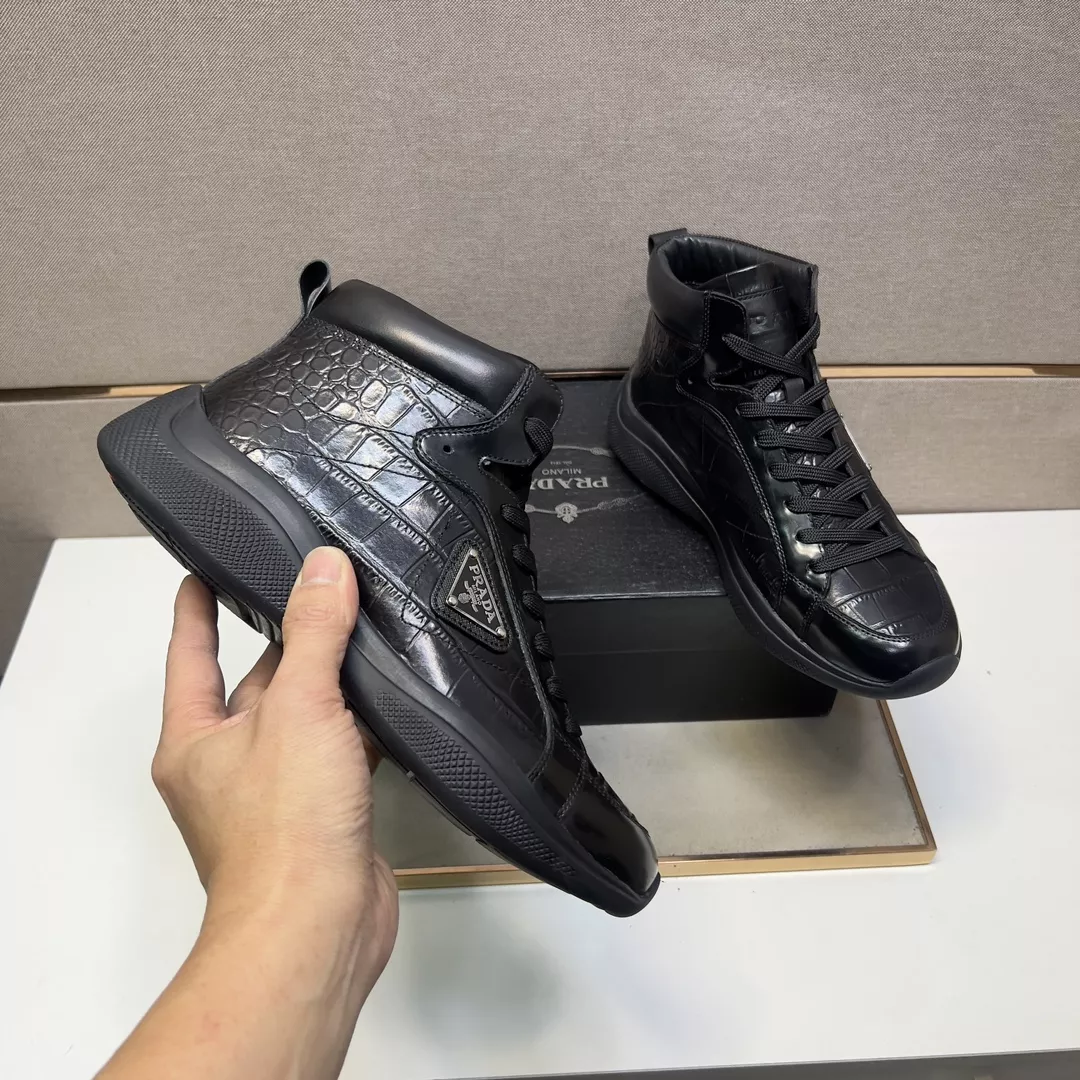 Prada High Top Shoes For Men Lightweight 2899