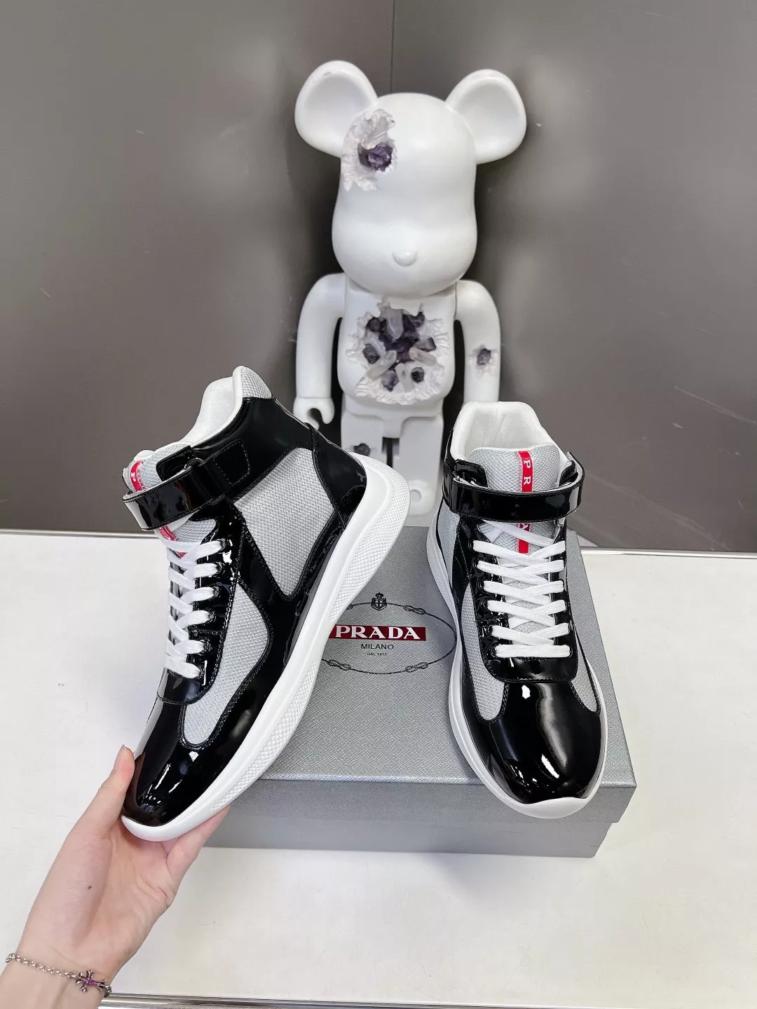 Prada High Top Shoes For Men Refined 6735