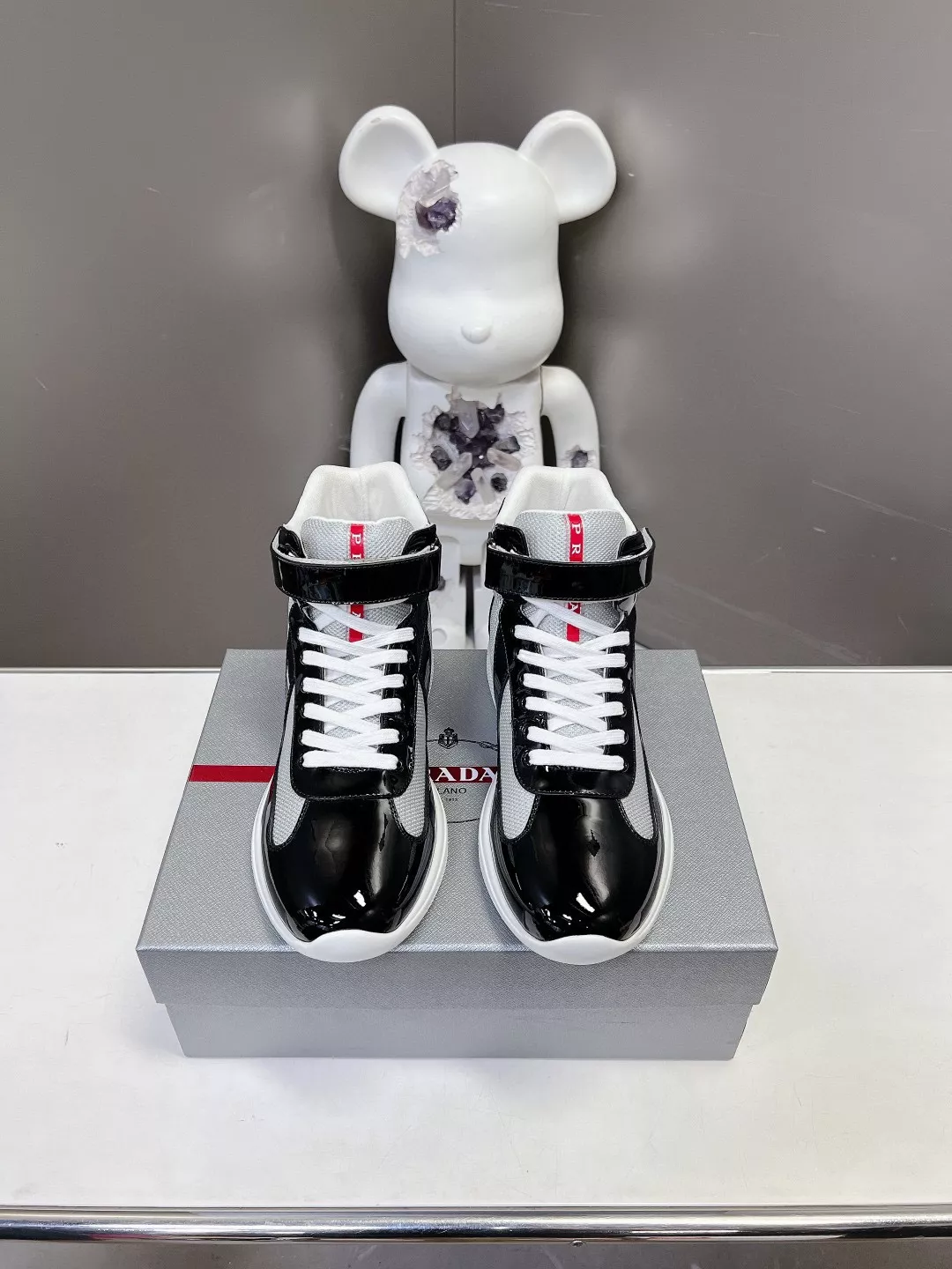 Prada High Top Shoes For Men Refined 6735