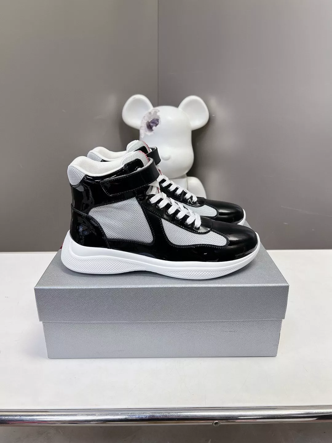 Prada High Top Shoes For Men Refined 6735