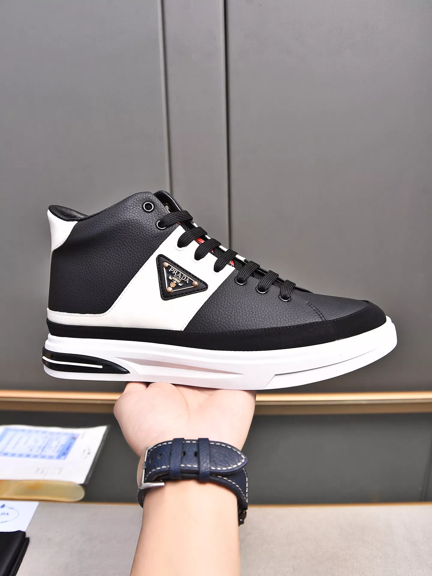 Prada High Top Shoes For Men Resilient 9839