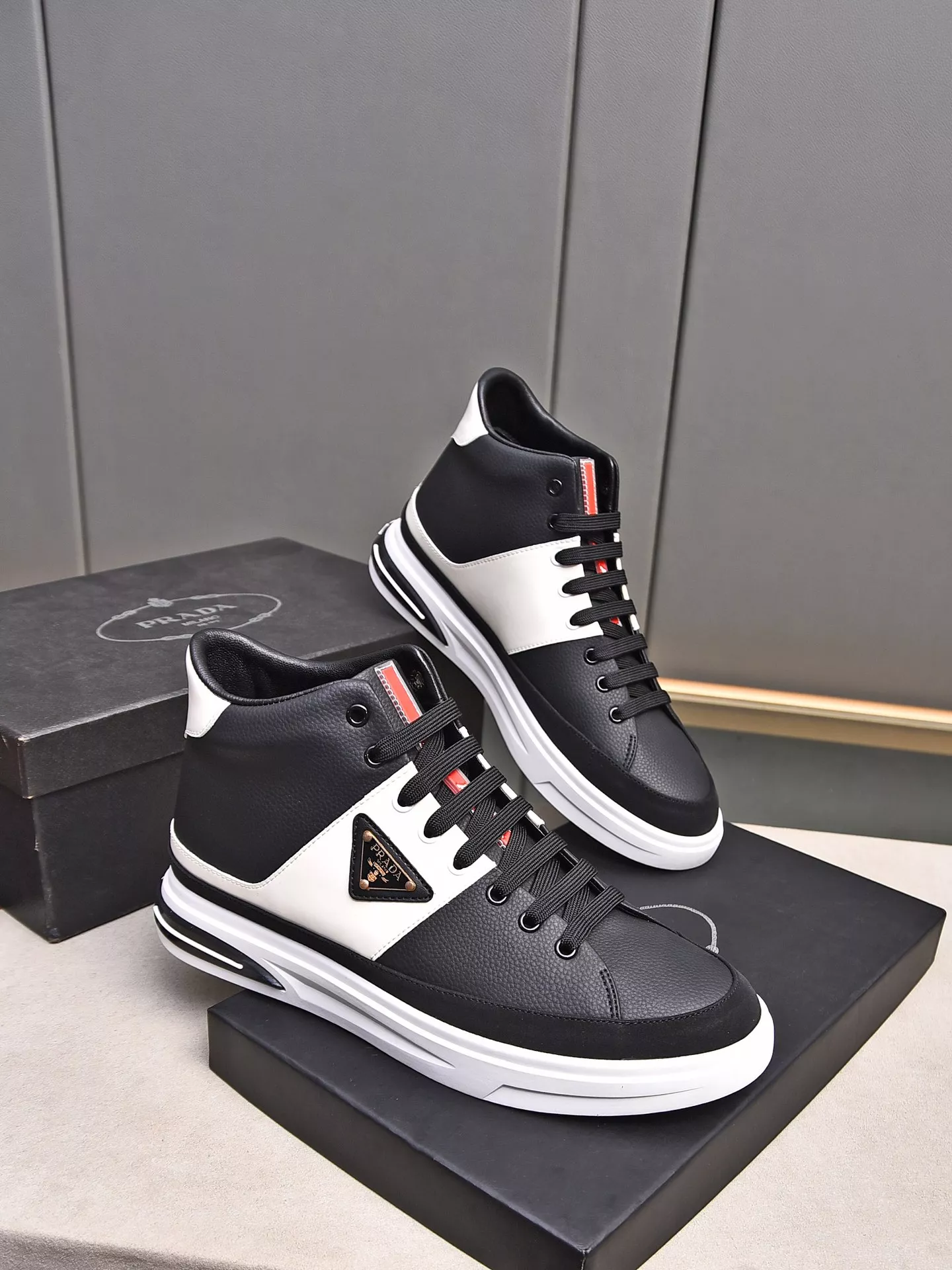 Prada High Top Shoes For Men Resilient 9839