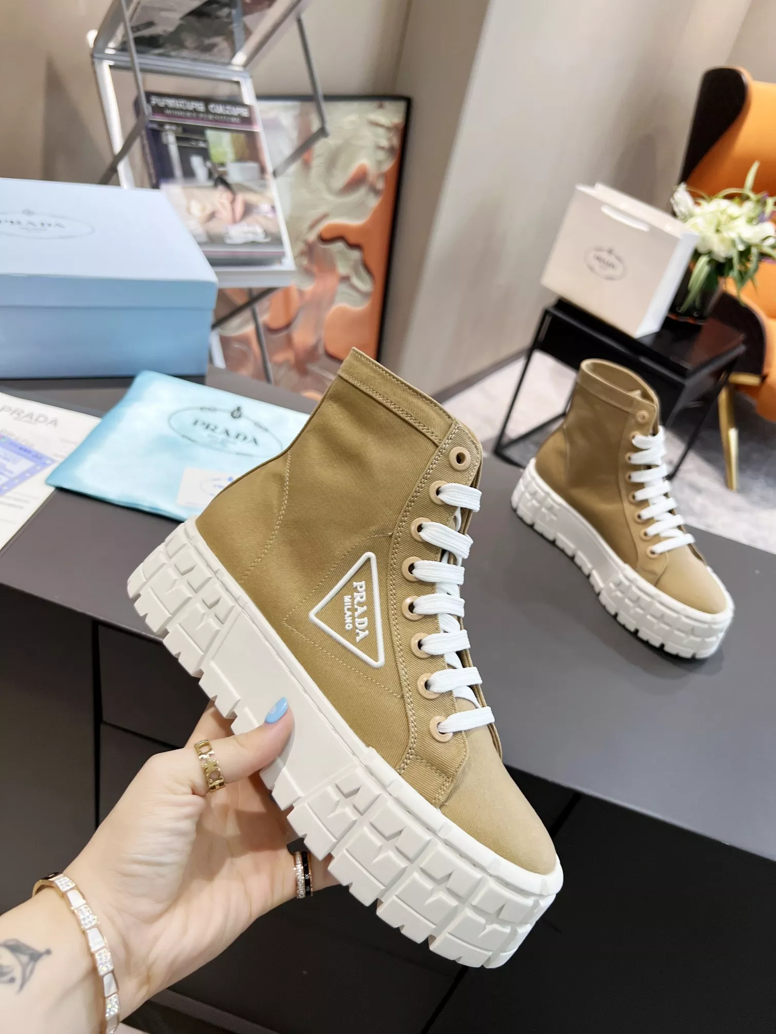 Prada High Top Shoes For Women ModernLook 7019