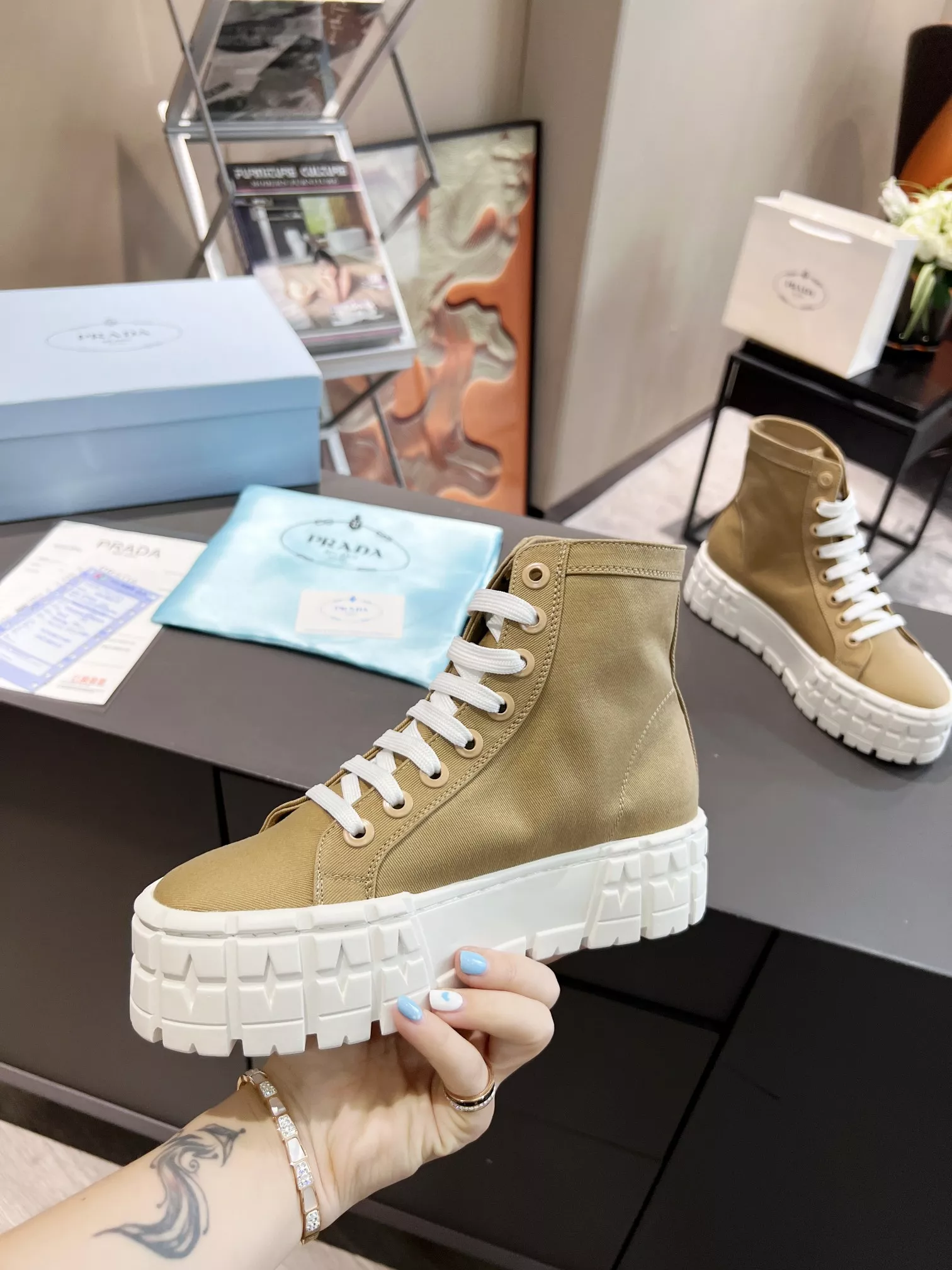 Prada High Top Shoes For Women ModernLook 7019