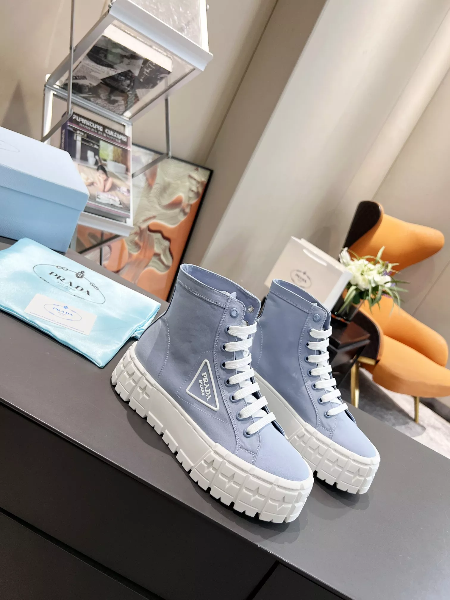 Prada High Top Shoes For Women Unique 646
