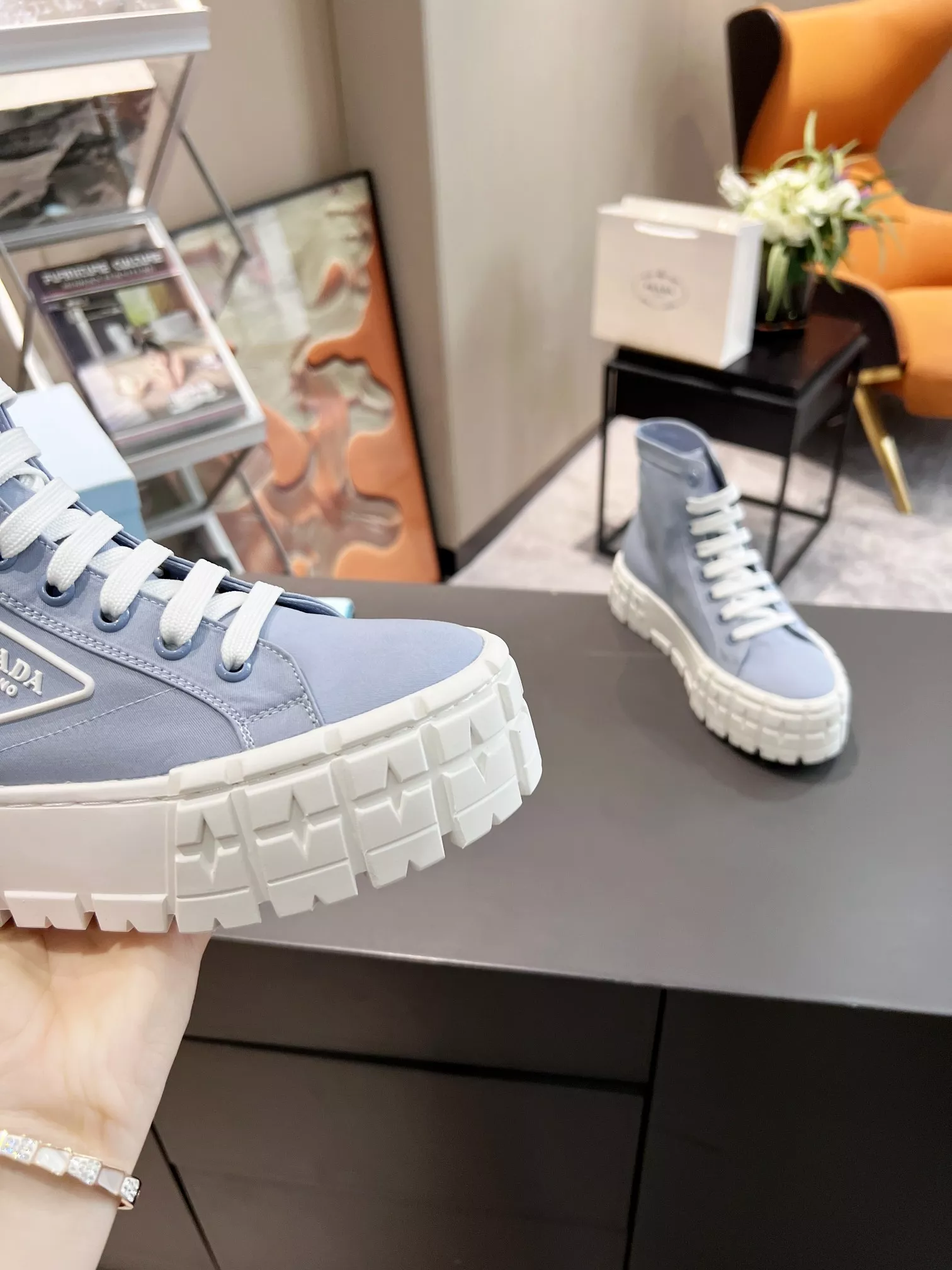 Prada High Top Shoes For Women Unique 646