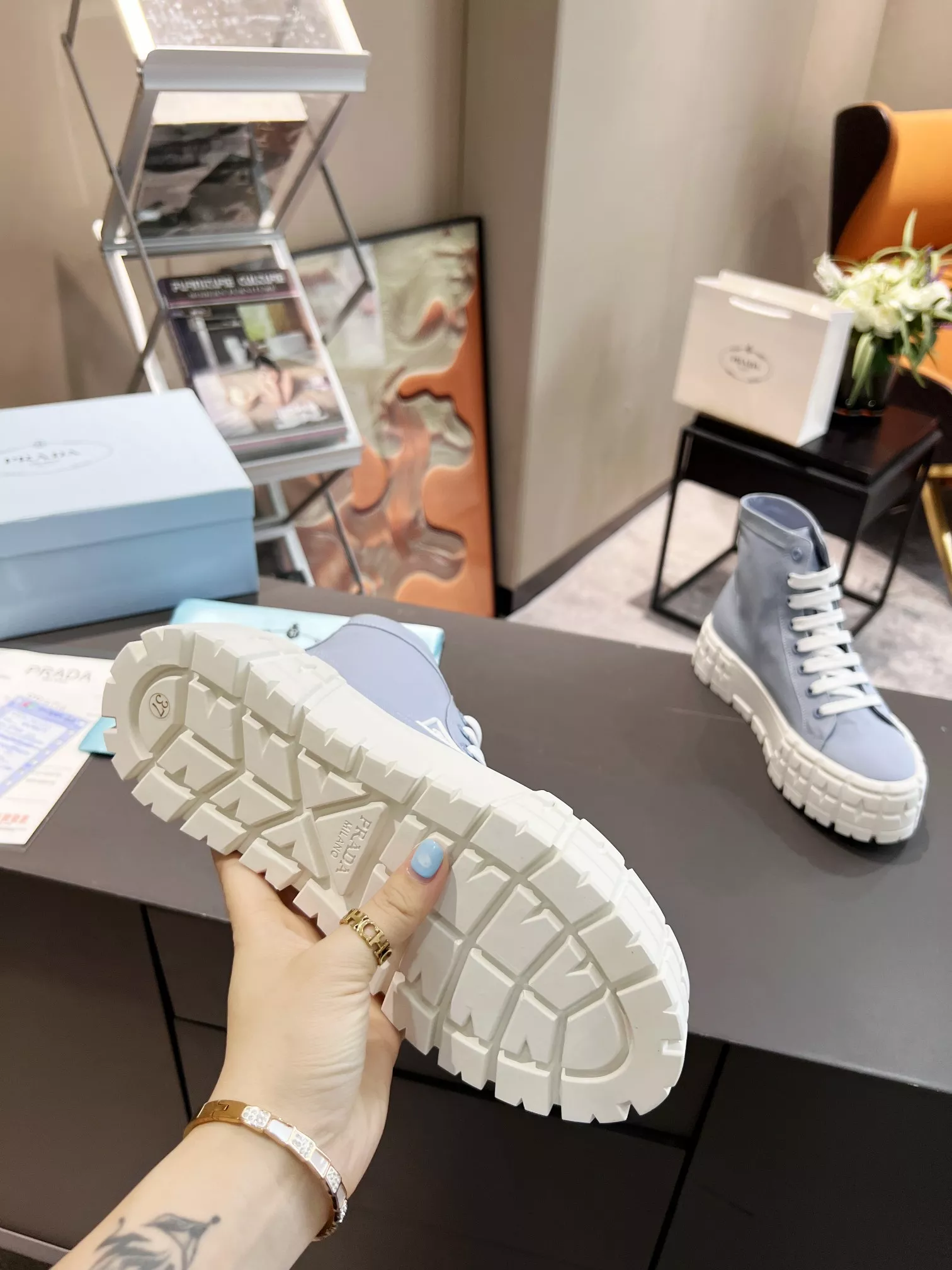 Prada High Top Shoes For Women Unique 646