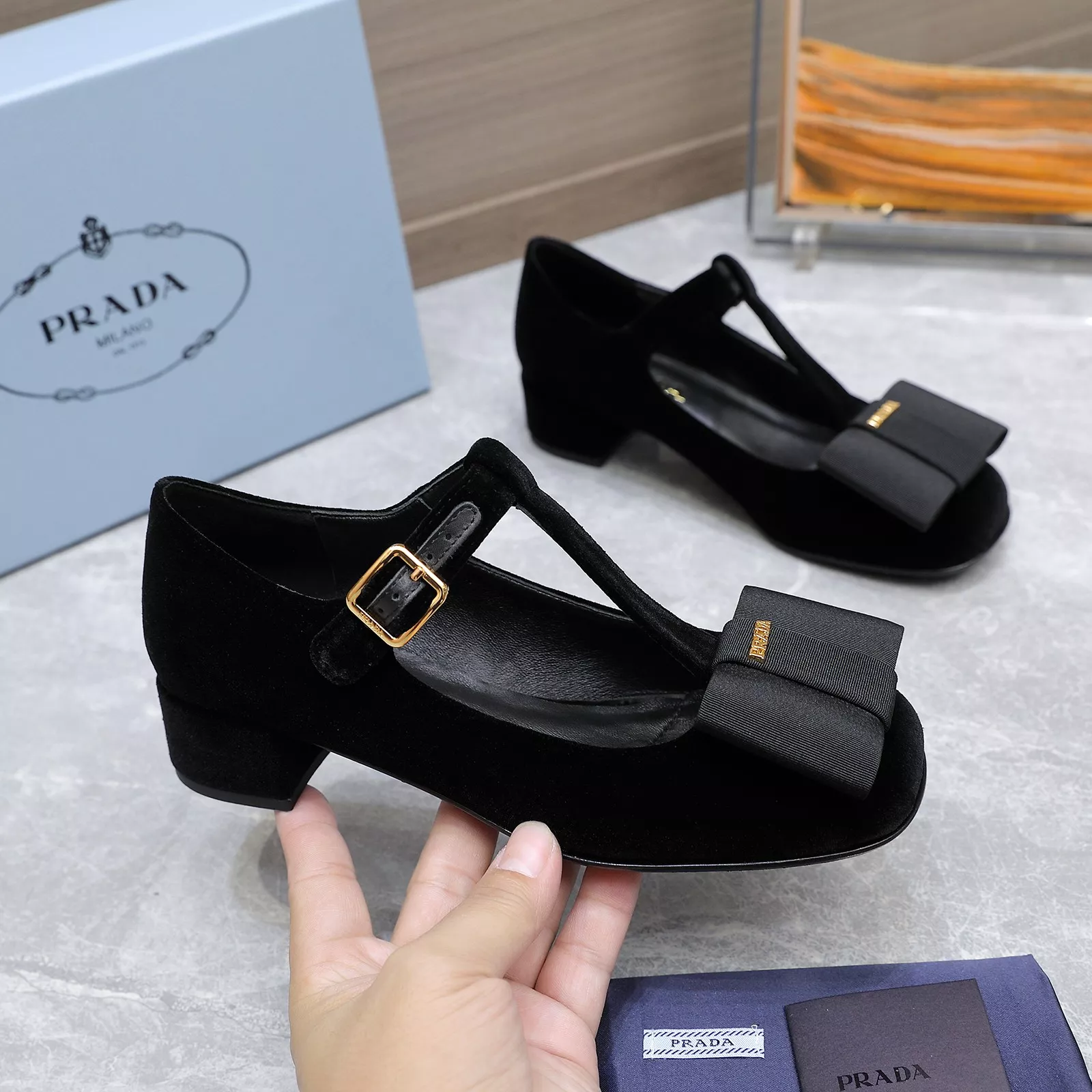 Prada High-heeled Shoes For Women Soft 6895