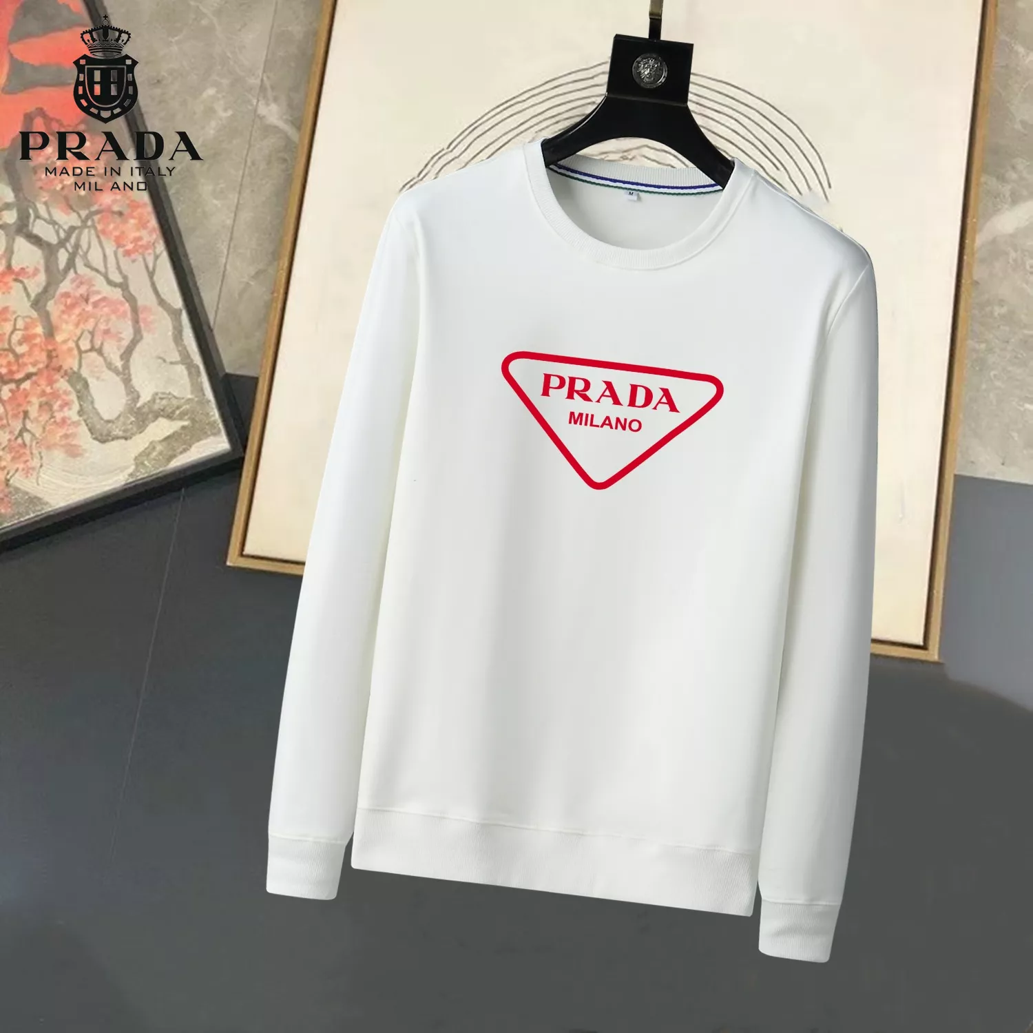 Prada Hoodies Long Sleeved For Men Bold 2565