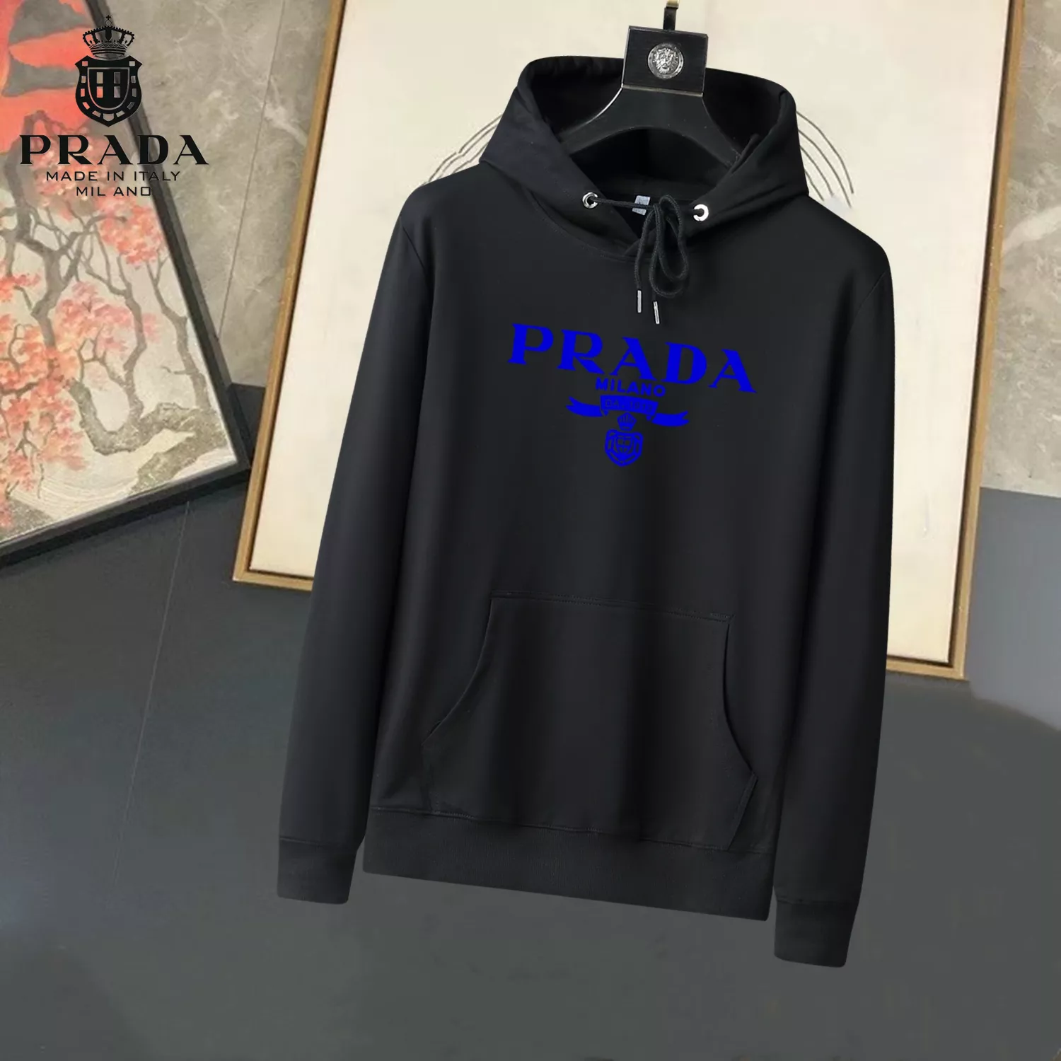 Prada Hoodies Long Sleeved For Men Bright 5545