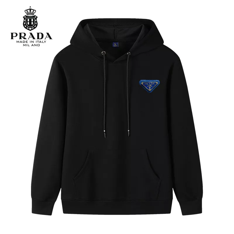 Prada Hoodies Long Sleeved For Men Trendsetting 8557