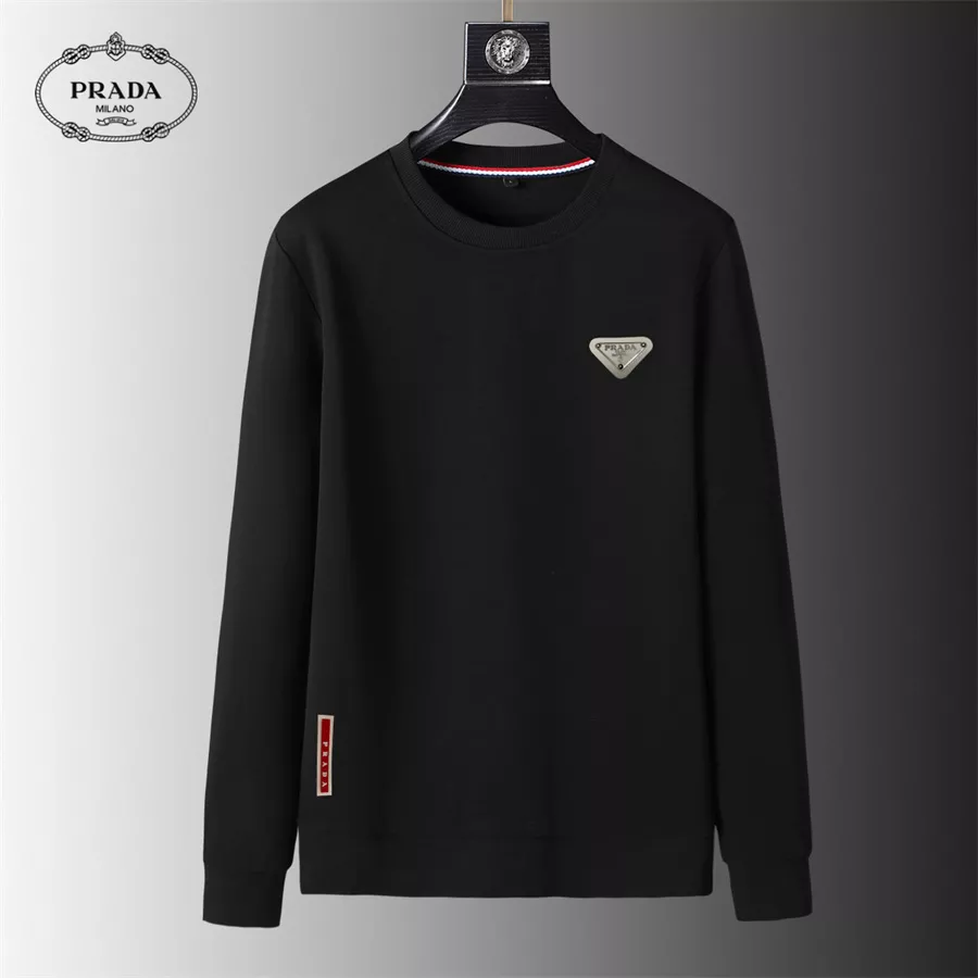 Prada Hoodies Long Sleeved For Men Unique 942