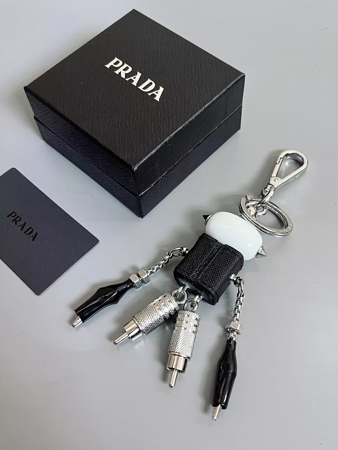 Prada Key Holder And Bag Buckle Bright 9178
