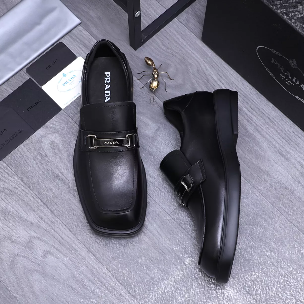 Prada Leather Shoes For Men Affordable 2231