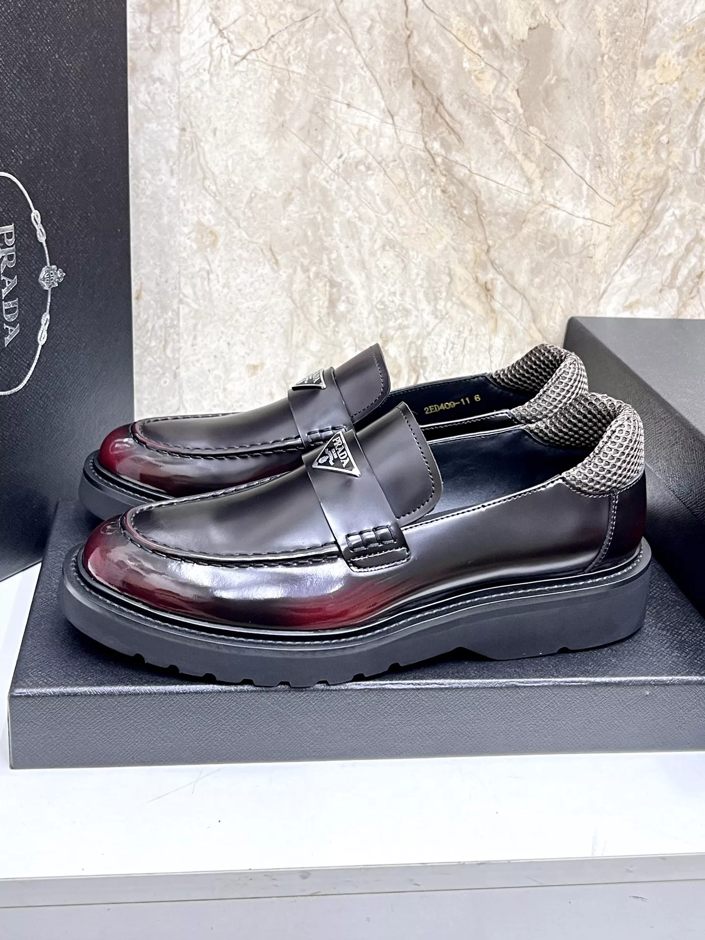 Prada Leather Shoes For Men Affordable 9046