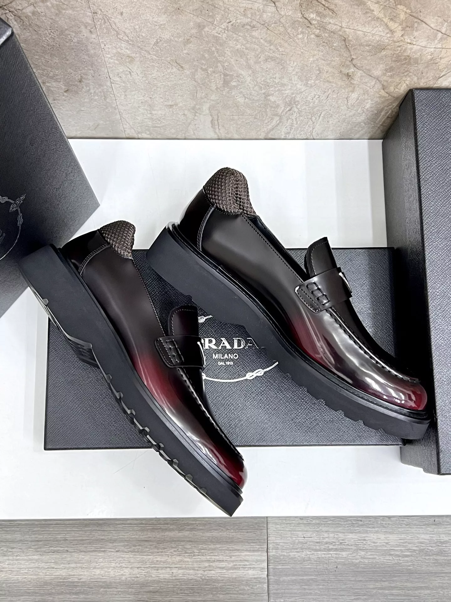 Prada Leather Shoes For Men Affordable 9046